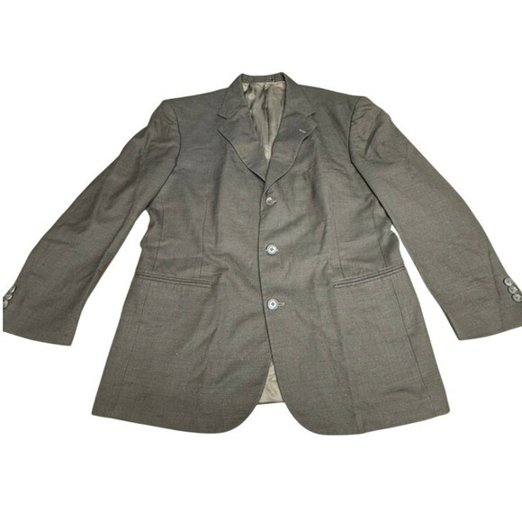 Stanley Blacker Men's Athletic Fit Wool Blazer Jacket‎ Size 42S Charcoal Gray